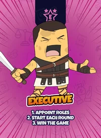 Role card: Executive — appoint roles, start each round, win the game